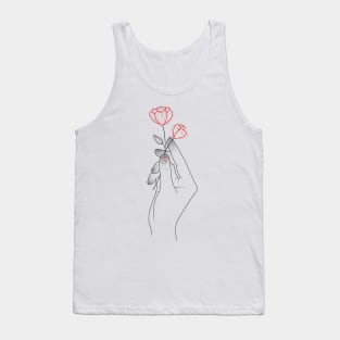 IN LOVING HANDS - flower Tank Top